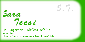 sara tecsi business card